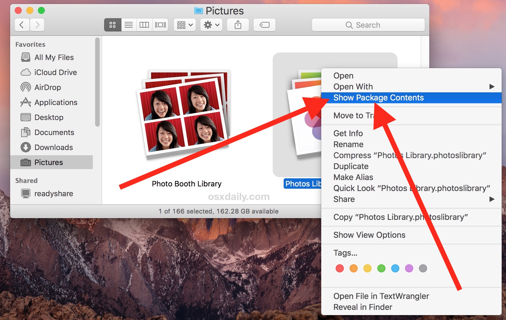 change location for photo download on mac